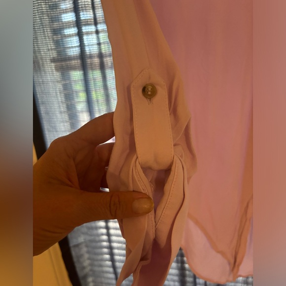 Anthropologie Maeve Boho Top Long Sleeve Blouse Button Down Shirt Lavender M - Picture 7 of 14